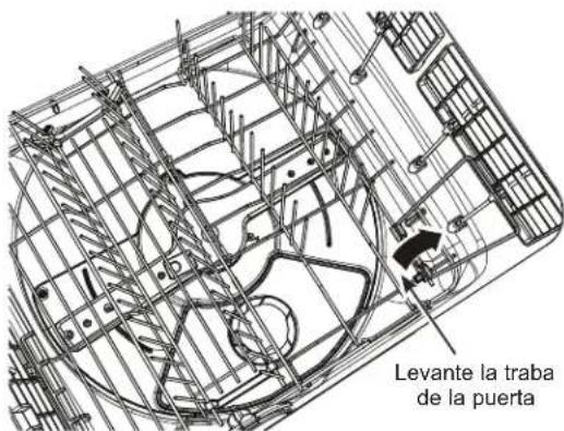 Levante la trabab de la puerta