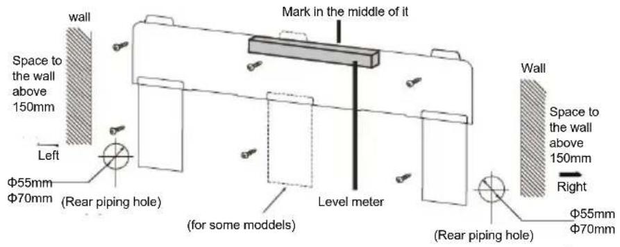 Toyotomi TAN/TAG-A18SC - Step two: Install wall-mounting frame - 1