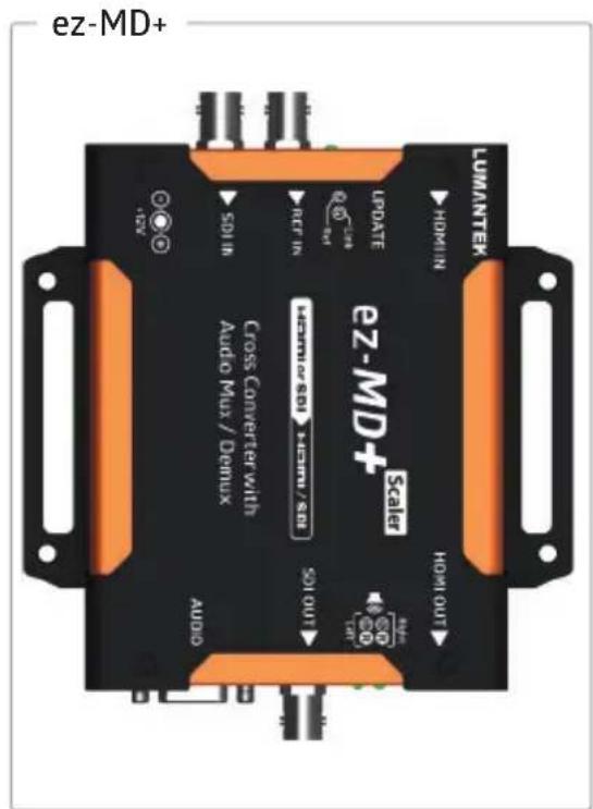ez-MD+ LUMANTEK HDMI IN UPDATE REF IN SO IN Cross Converter with Audio Max / Demux eZ-MD+ Scaler HDMI OUT SO OUT AUDIO L100 L101 L102 L103 L104 L105 L106 L107 L108 L109 L110