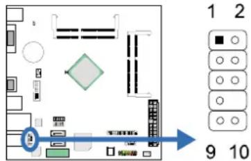 BIOSTAR J3060NH - F\_AUDIO1: Front Panel Audio Header - 1