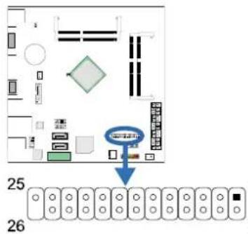 BIOSTAR J3060NH - J\_PRINT1: Printer Port Connector - 1