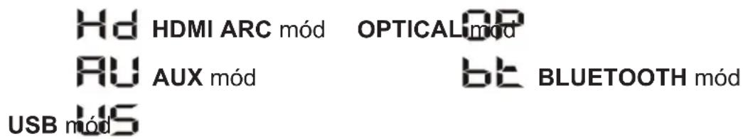 Hd HDMI ARC mód OPTICAL AU AUX mód USB mód BLUETOOTH mód