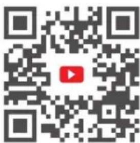 QR code with a red YouTube logo in the center, likely linking to a digital service or website.