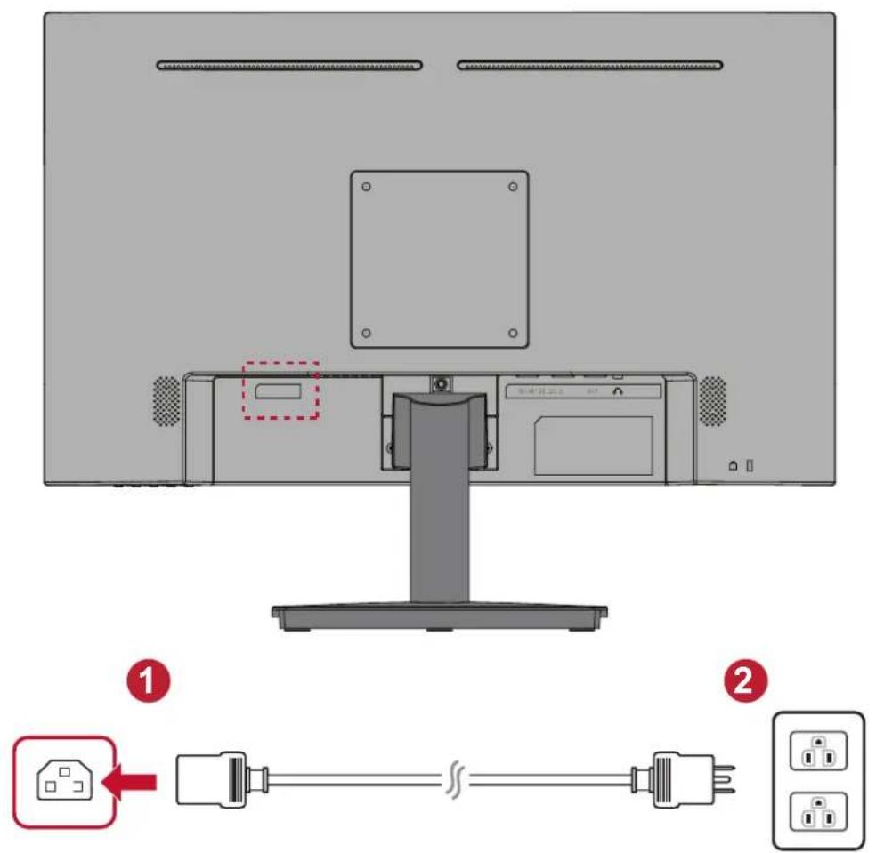 VIEWSONIC VX2407-7 - Connecting to Power - 1