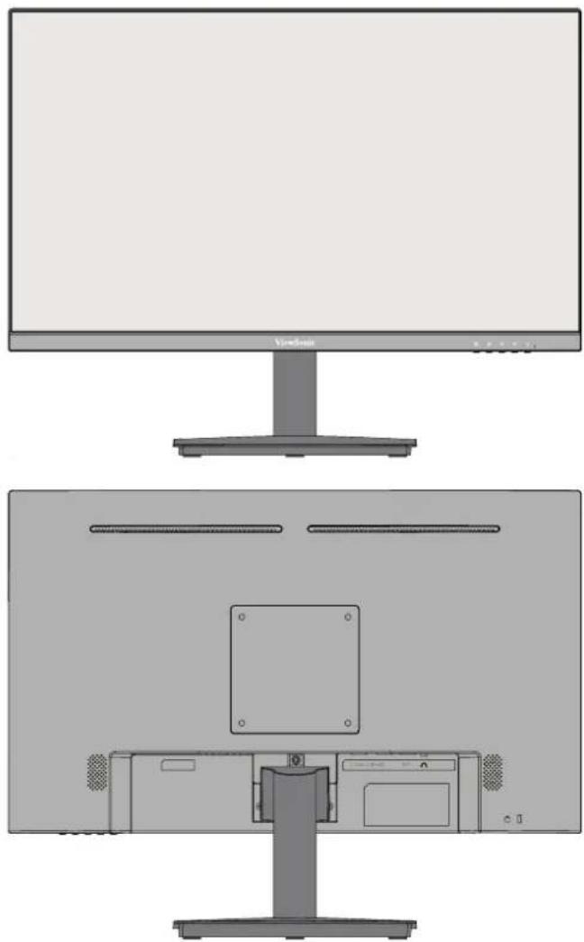 VIEWSONIC VX2407-7 - Front and Rear View - 1
