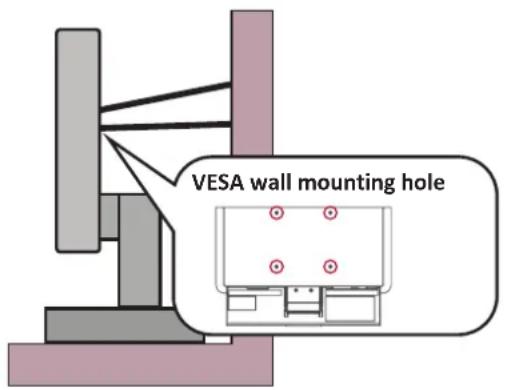 VESA wall mounting hole