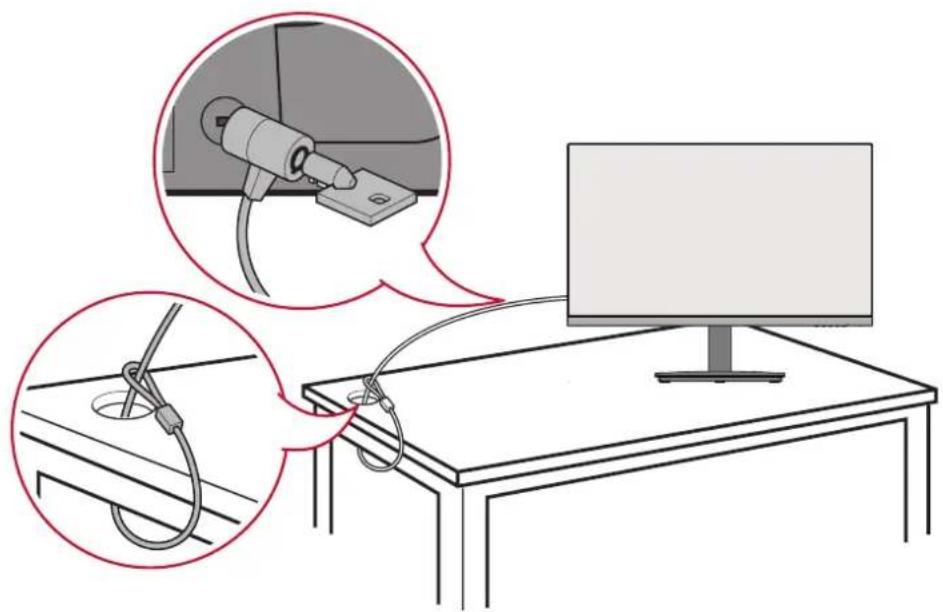 VIEWSONIC VX2407-7 - Using the Security Slot - 1