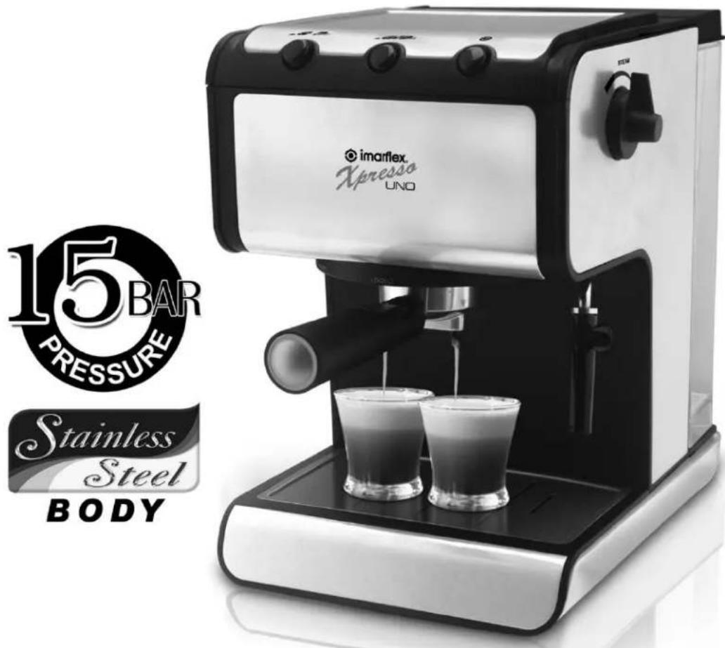imarflex. Xpresso UNO 15 BAR PRESSURE Stainless Steel BODY