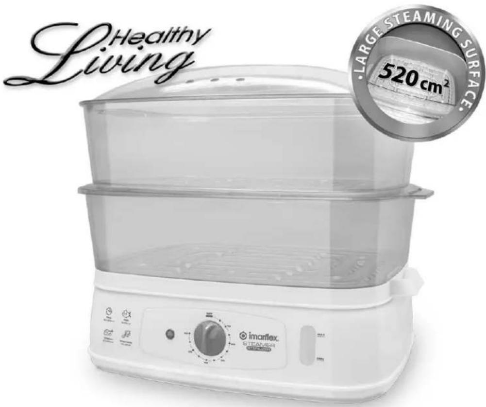 Healthy Living LARGE STEAMING SURFACE 520cm² imarflex. STEAMER