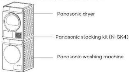Panasonic dryer Panasonic stacking kit (N-SK4) Panasonic washing machine