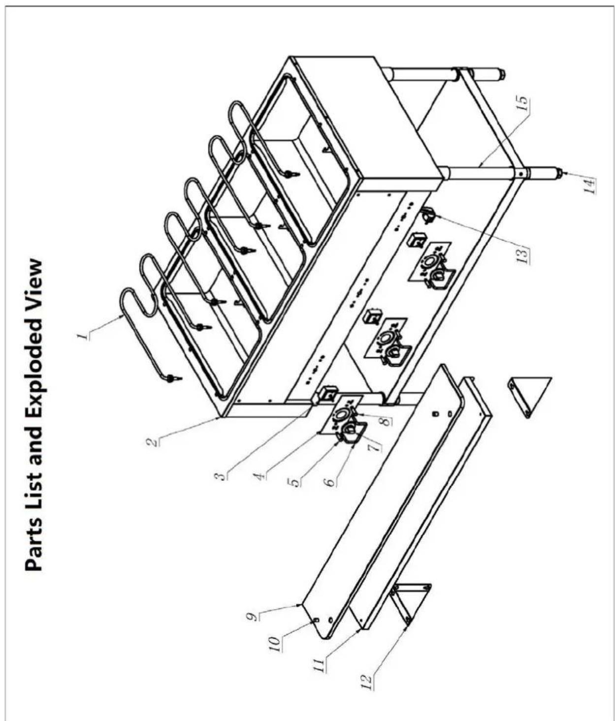 Parts List and Exploded View 1 2 3 4 5 6 7 8 9 10 11 12 13 14 15