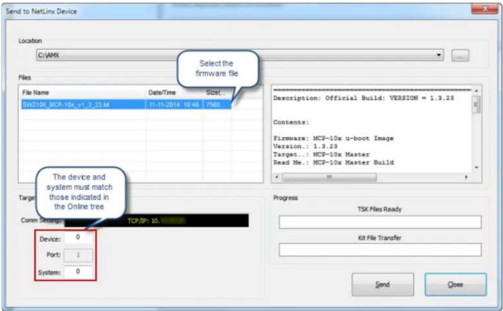 AMX MKP-106 - Upgrading Firmware via NetLinx Studio - 3
