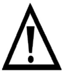 Warning symbol with exclamation mark inside triangle