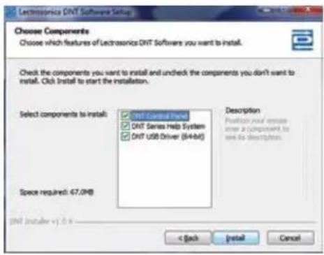 Lectrosonics DHT Software Setup Choose Components Choose which features of Lectrosonics DHT Software you want to install. Check the components you want to install and uncheck the components you don't want to install. Click Install to start the installation. Select components to install: DHT General Drive DHT Series Help System DHT USB Driver (54x8x) Description Position your remote server a component to use its description. Space required: 67.0MB DHT (installer v1.0 x < Back Install Cancel