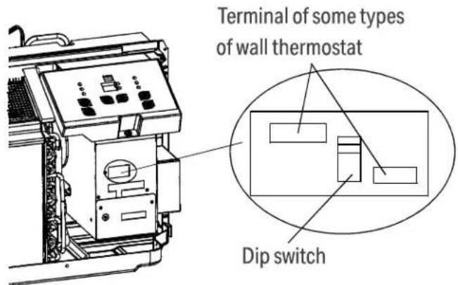 Terminal of some types of wall thermostat Dip switch