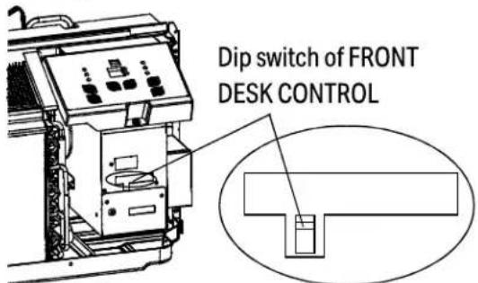 Dip switch of FRONT DESK CONTROL