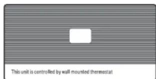 This unit is controlled by wall mounted thermostat