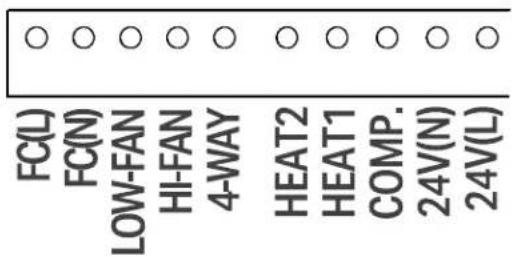 FC(L) FC(N) LOW-FAN HI-FAN 4-WAY HEAT2 HEAT1 COMP. 24V(N) 24V(L)