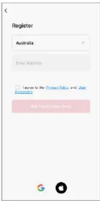 Register Australia Email Address □ Agree to the Prime Policy and User Agreement Ask You're Existing Data
