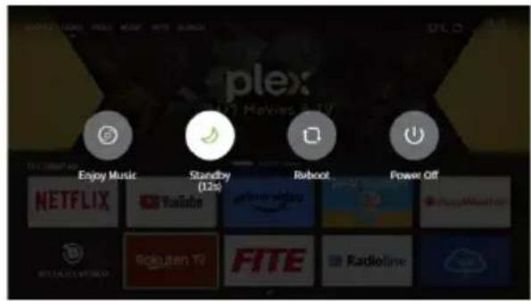 plex Enjoy Music Standby (12s) Roboot Power Off NETFLIX YouTube Firewire Robota TV FITE Radioline