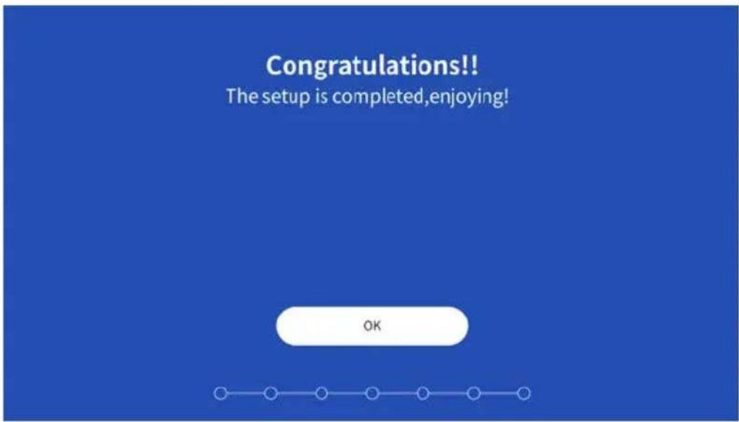 Congratulations!! The setup is completed,enjoying! OK