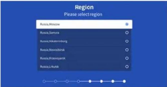 Region Please select region Russia,Moscow Russia,Samura Russia,Rekaterindurg Russia,Novcelbinsk Russia,Krasnoyarsk Russia,Lrkutsk