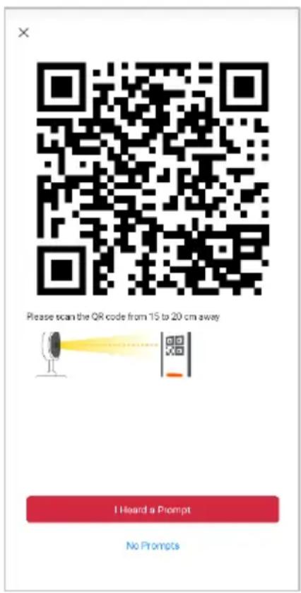 Please scan the QR code from 15 to 20 cm away I Heard a Prompt No Prompts