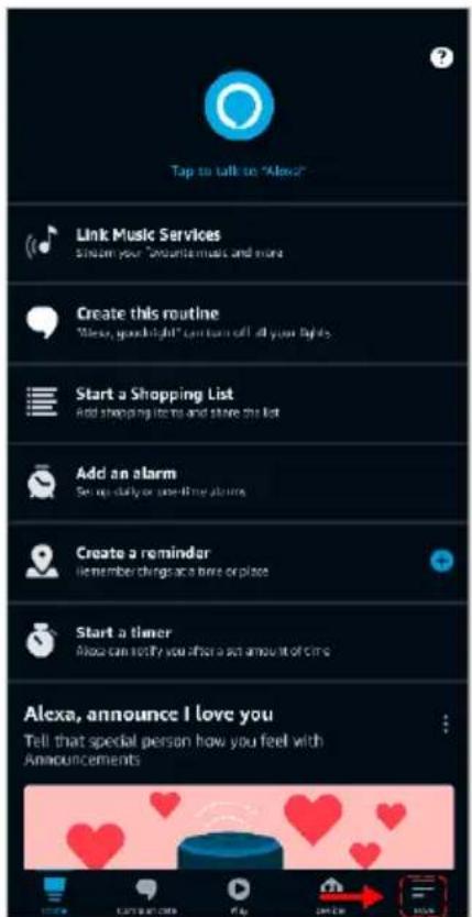 Tap to talk to "Alexa" Link Music Services Sindam your "Unsunt" music and more Create this routine "Alexa, spechtight" can turn off all your lights Start a Shopping List Add shopping list to and share the list Add an alarm Set up daily or one-time alarms Create a reminder Remember changes at a time or place Start a timer Please can notify you after a set amount of cire Alexa, announce I love you Tell that special person how you feel with Announcements