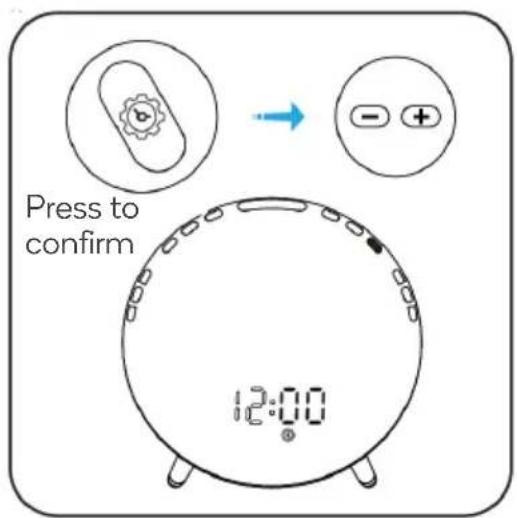 Press to confirm 12:00