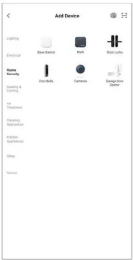 Add Device Lighting Electrical Home Security Heating & Cooling All Treatment Cleaning Applianteal Kitchen Applied Other Sensor Basic Station NVRI Door Locks Door Bells Cameras Garage Door Opener