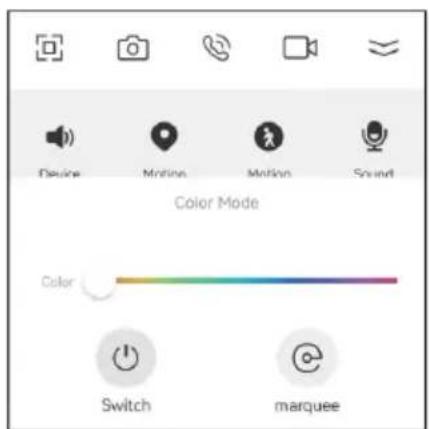 Device Motion Motion Sound Color Mode Color Switch marquee