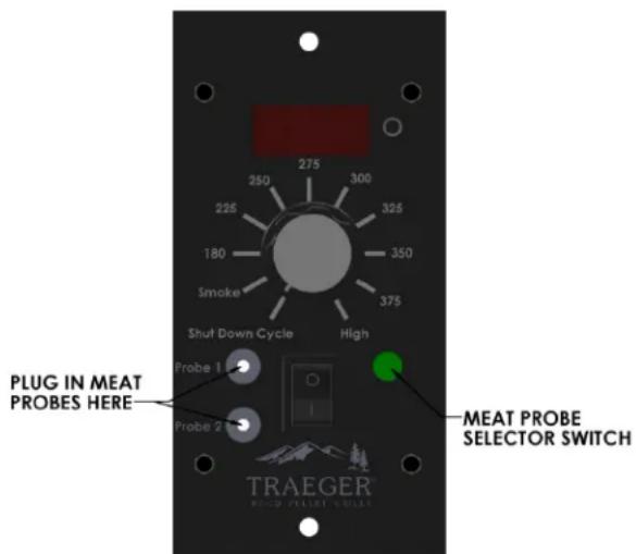 TRAEGER Select Pro BBQ400.03 - Meat Probes setup: - 1
