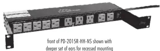 front of PD-2015R-HH-NS shown with deeper set of ears for recessed mounting