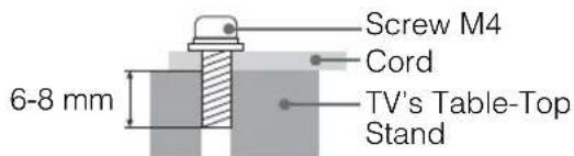 Screw M4 Cord 6-8 mm TV's Table-Top Stand