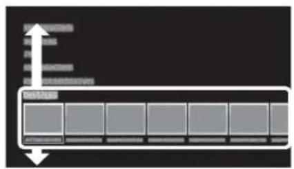 Diagram showing a grid of labeled blocks with arrows indicating direction, likely representing a process or layout.