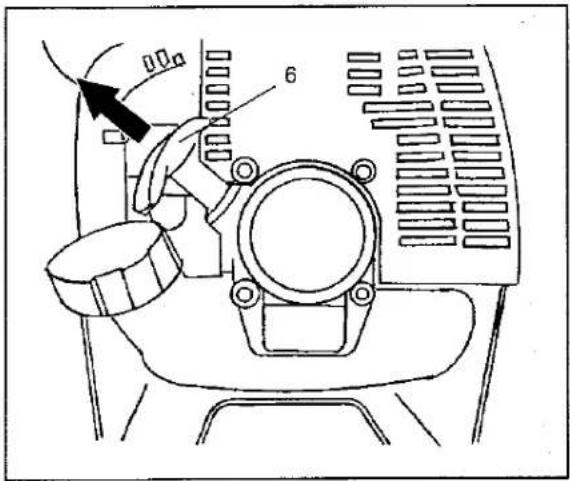 Technical diagram of a vehicle's intake manifold with labeled parts and directional arrow