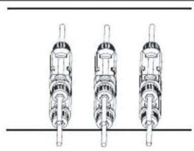 Three identical mechanical components arranged vertically, no text or symbols visible