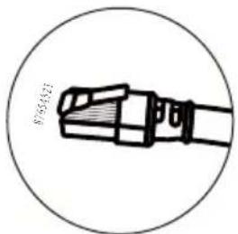 Simple line drawing of a connector or connector with no text or symbols