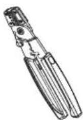 Line drawing of a mechanical tool or device with no visible text or symbols