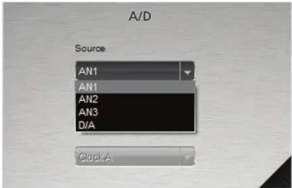A/D Source AN1 AN1 AN2 AN3 D/A Clock.A