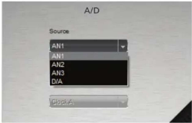 A/D Source AN1 AN1 AN2 AN3 D/A Clock.A
