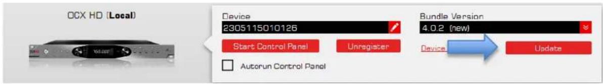 OCX HD (Local) Device 2305115010126 Start Control Panel Unregister Autorun Control Panel Bundle Version 4.0.2 (new) Device Update