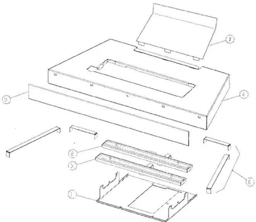 Technical diagram of a device with numbered components for identification