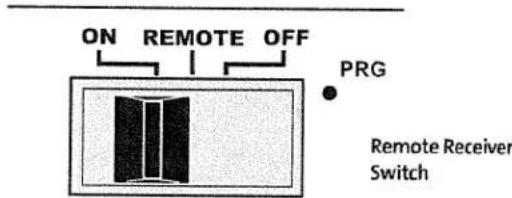 ON REMOTE OFF PRG Remote Receiver Switch