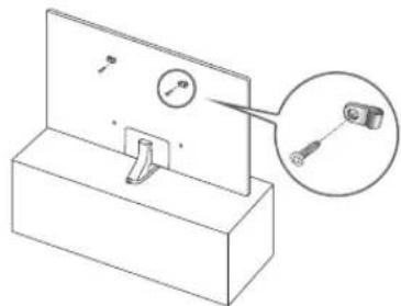 Technical line drawing of a mechanical assembly with a magnified inset showing a component detail (no text or symbols)