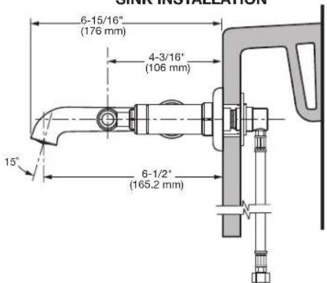 6-15/16" (176 mm) 4-3/16" (106 mm) 15° 6-1/2" (165.2 mm)