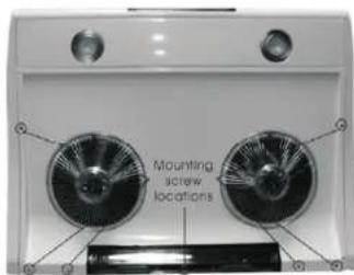 Mounting screw locations