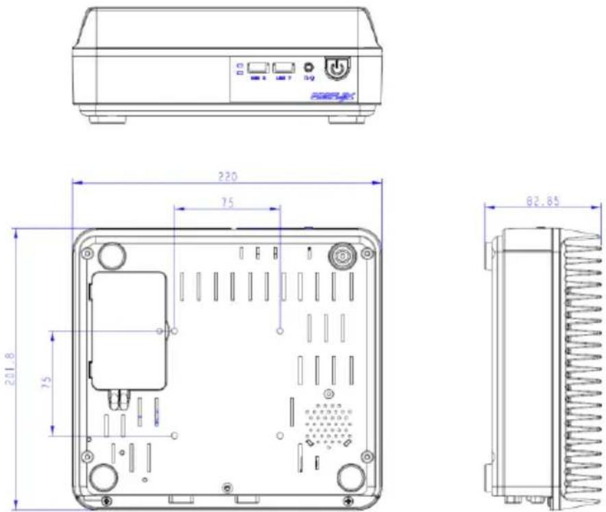 Posiflex TX-6000 - Outline Dimension - 1