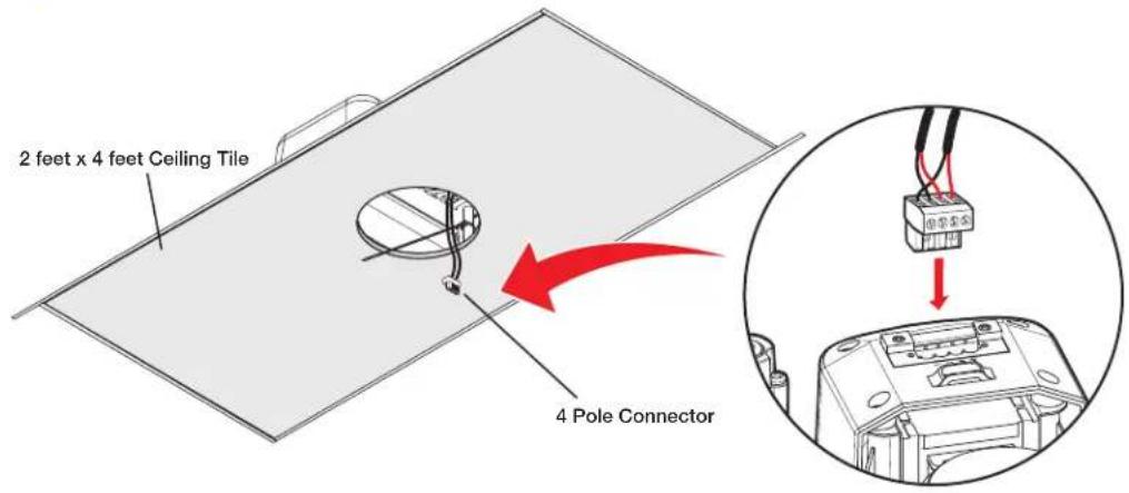 2 feet x 4 feet Ceiling Tile 4 Pole Connector