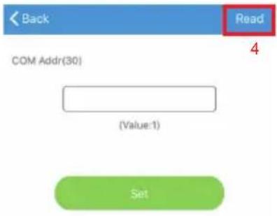 Back Read COM Addr(30) (Value:1) Set
